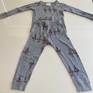 Boys pajamas , size US 4 in grey with nutcrackers designs.